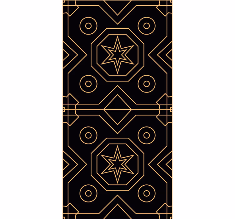 Tapeta geometrczyna geometryczna symetria gwiazdy - TenStickers