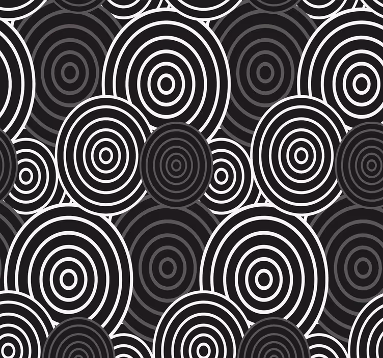 Tapeta geometrczyna koncentryczne koła - TenStickers