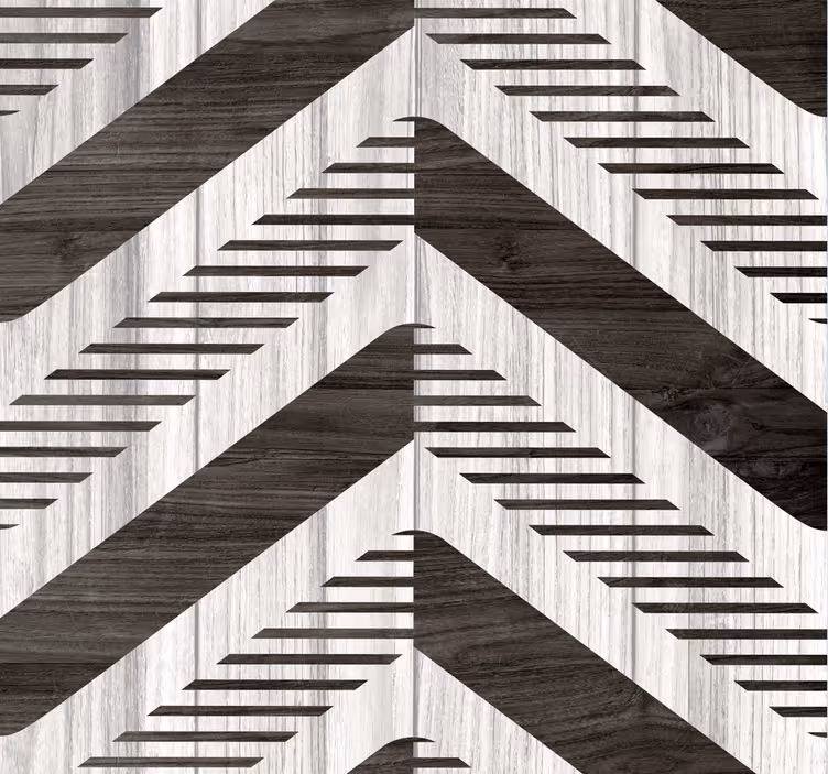 Tapeta geometrczyna kontrast w jodełkę - TenStickers