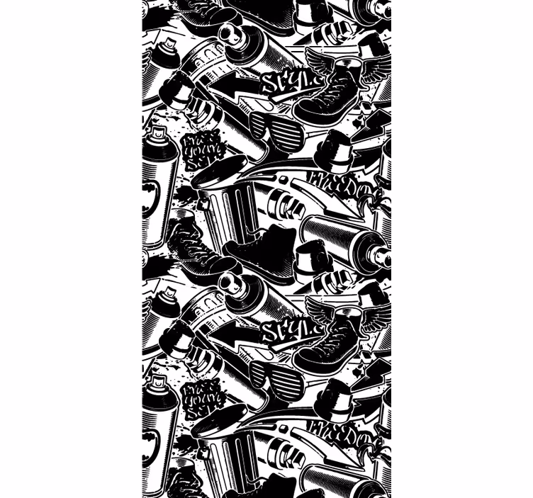 Tapeta sztuka podstawowe elementy graffiti - TenStickers