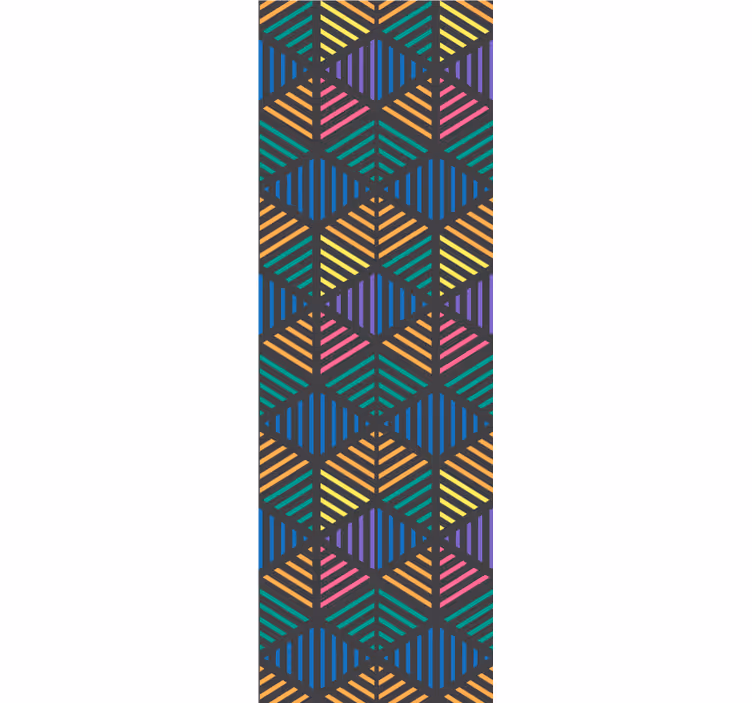 Tapeta geometrczyna geometryczny wzór w paski - TenStickers