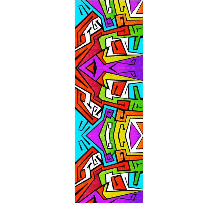 Tapeta dla nastolatka w geometrycznej wibracji - TenStickers