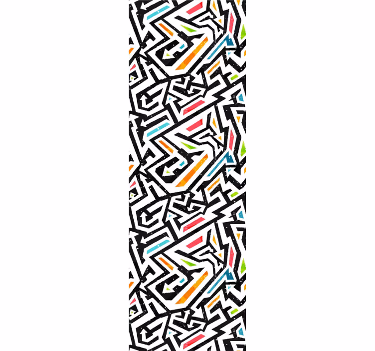 Tapeta dla nastolatka w geometrycznym chaosie - TenStickers