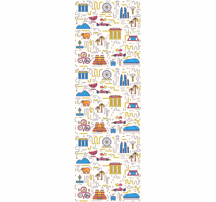 Tapeta miasto zabawa w pejzaż miejski - TenStickers