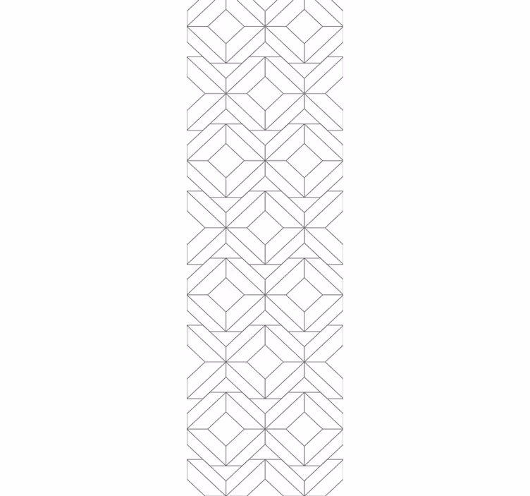 Tapeta do gabinetu Biały wzór geometryczny - TenStickers
