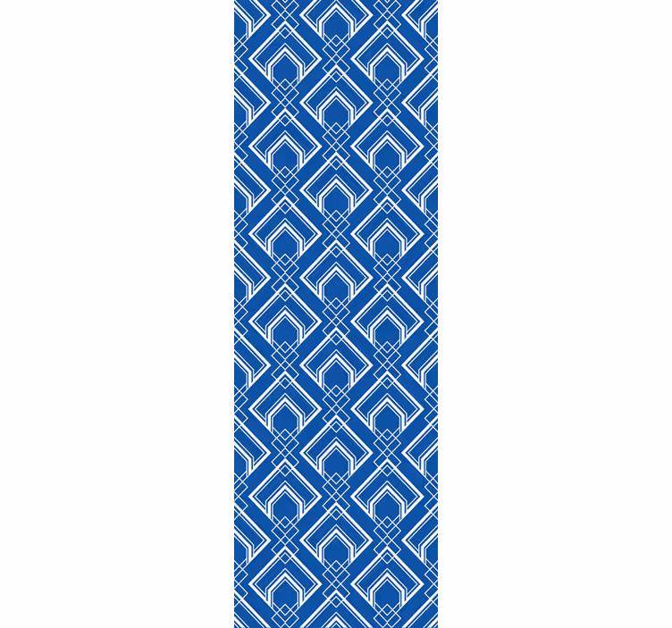 Tapeta geometrczyna geometryczny niebieski wzór - TenStickers