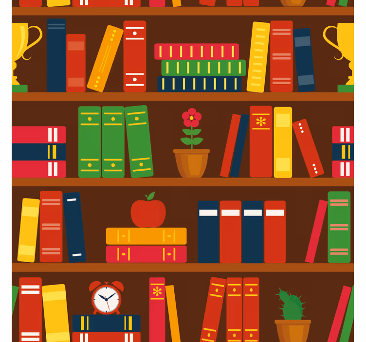 Tapeta do gabinetu motyw biblioteki - TenStickers