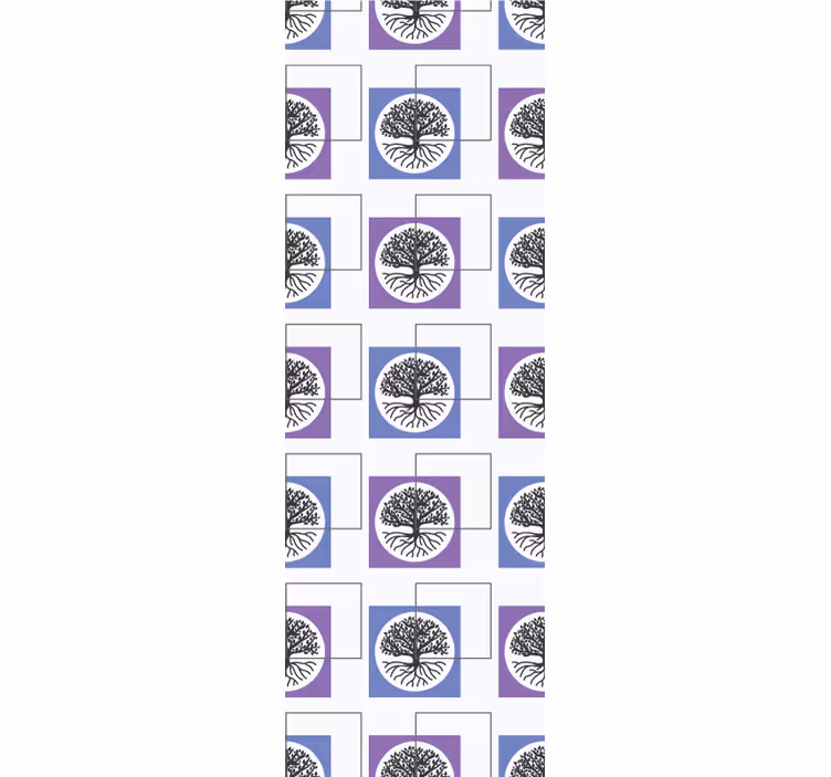 Tapeta do sypialni geometryczny projekt drzewa - TenStickers