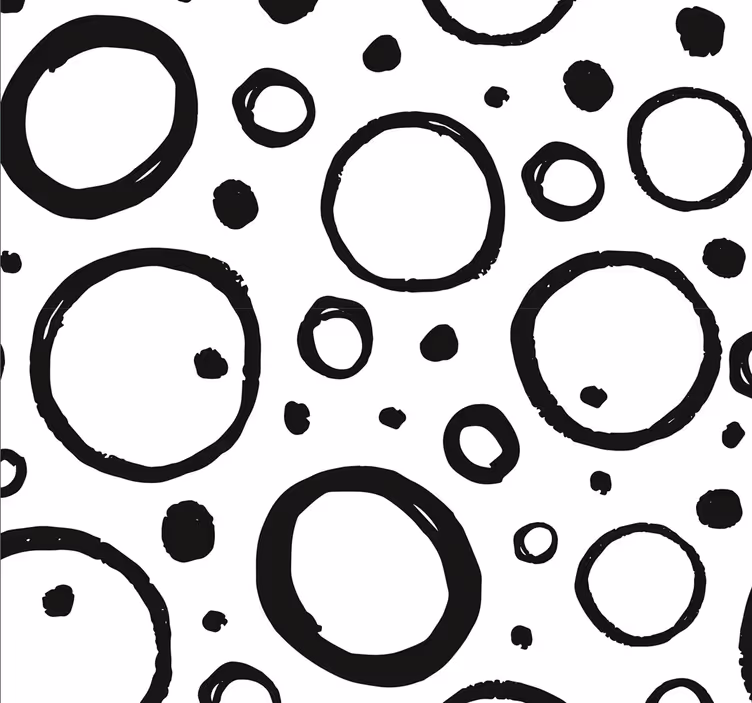 Tapeta geometrczyna abstrakcyjne kręgi - TenStickers