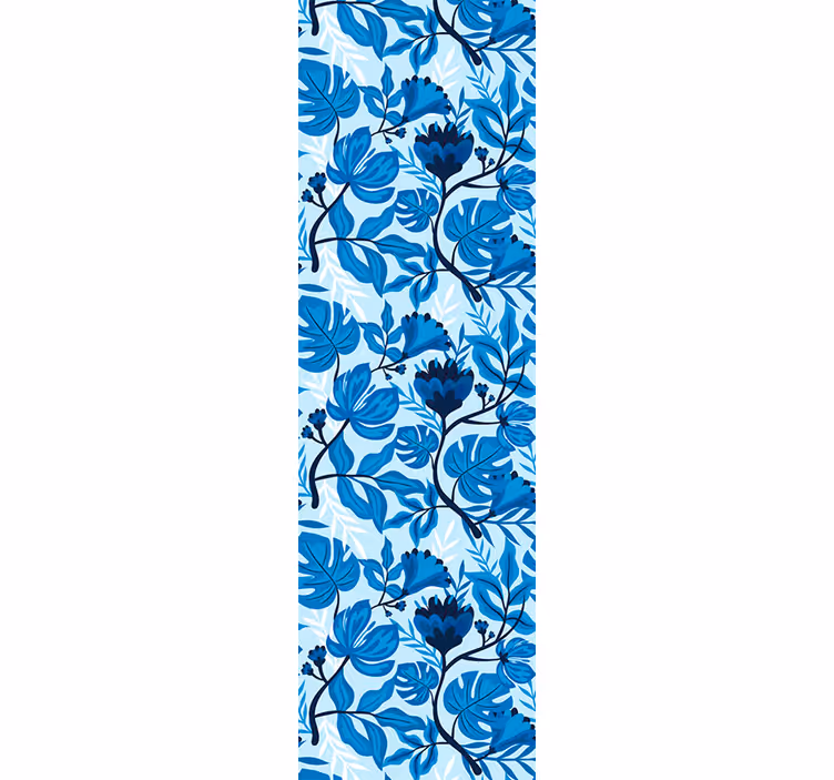 Tapeta kwiaty niebieski rozkwit botaniczny - TenStickers