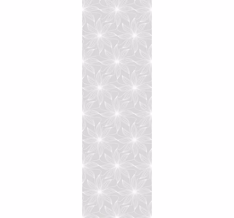 Szara tapeta geometria kwiatowa - TenStickers