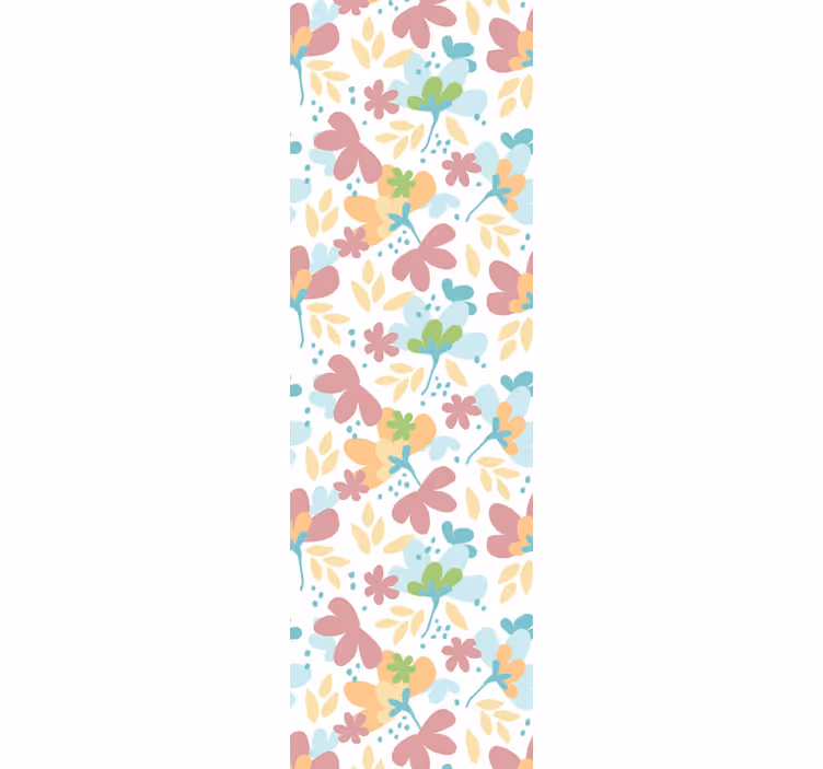 Tapeta kwiaty wystrój w kwiatowy wzór - TenStickers