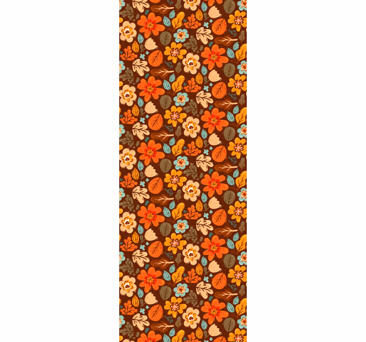 Tapeta kwiaty jesienne motywy kwiatowe - TenStickers