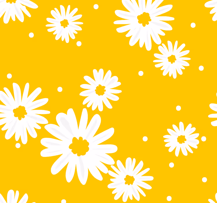 Tapeta kwiaty stokrotka rozkosz - TenStickers