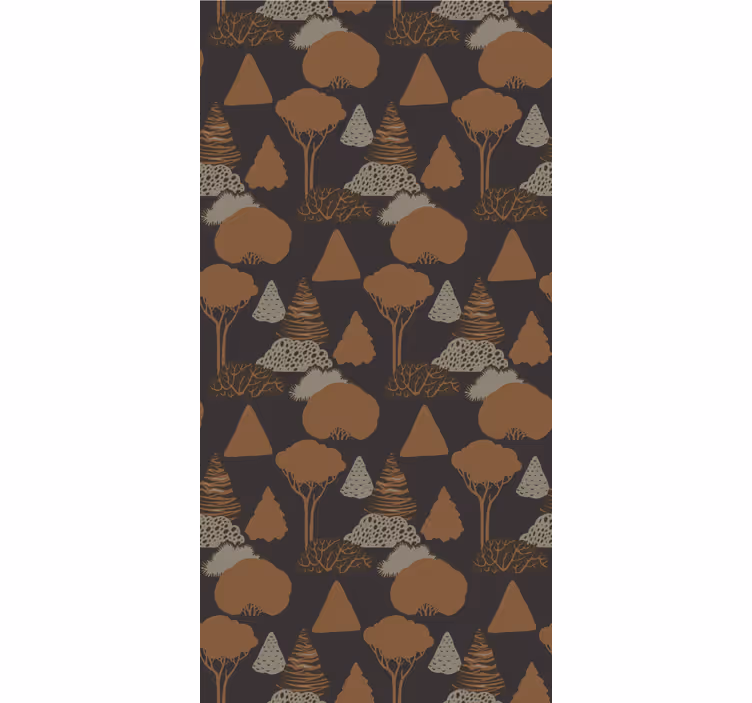 Tapeta natura sylwetka lasu - TenStickers