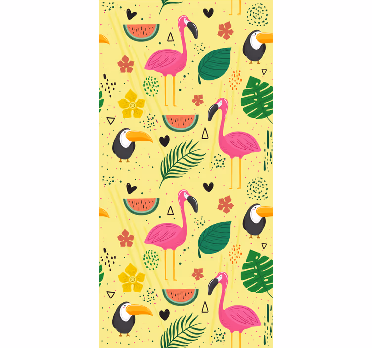 Tapeta ptaki motywy tropikalnych ptaków - TenStickers