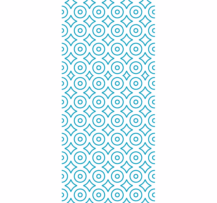 Tapeta geometrczyna okrągły wzór geometryczny - TenStickers
