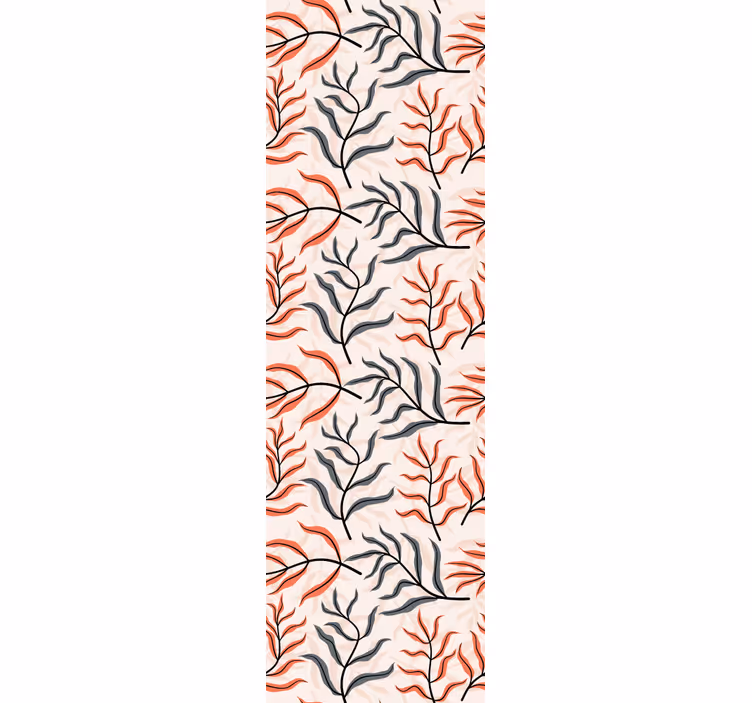 Tapeta liście botaniczny wzór - TenStickers