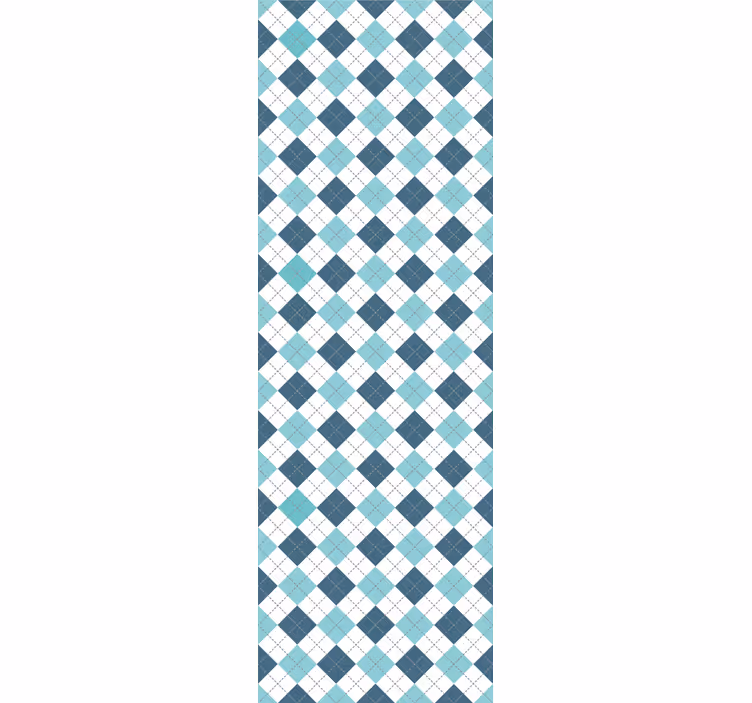 Tapeta kwadraty geometryczny wzór argyle - TenStickers
