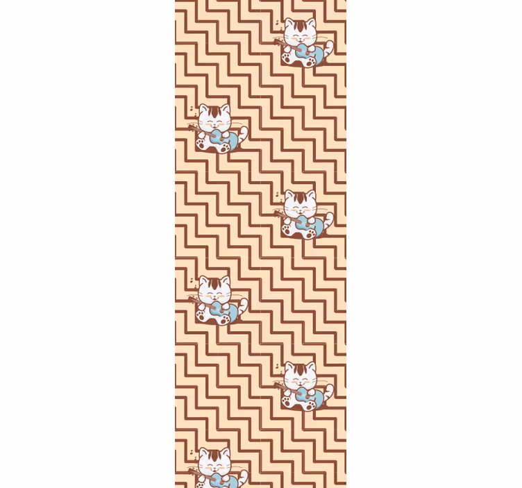 Tapeta koty geometryczny motyw kota - TenStickers