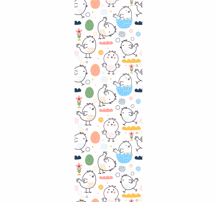 Tapeta dla dzieci zachwycający wzór piskląt - TenStickers