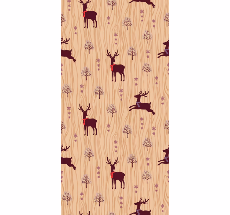 Tapeta zwierzęta rustykalna fauna leśna - TenStickers