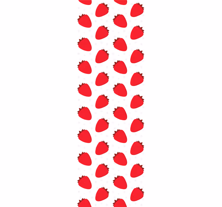 Tapeta do kuchni wzór czerwonych jagód - TenStickers