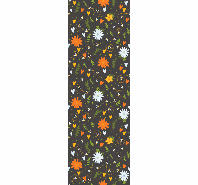 Tapeta kwiaty kwiatowy motyw radości - TenStickers