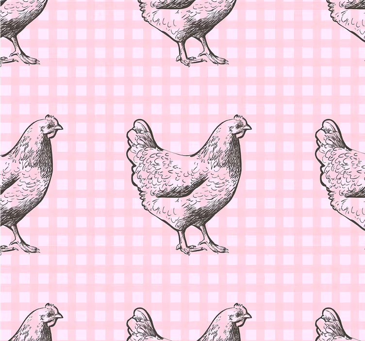 Tapeta do kuchni wystrój we wzór kury - TenStickers
