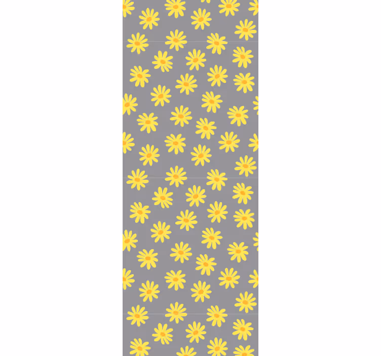 Tapeta kwiaty kwiatowy wzór słońca - TenStickers