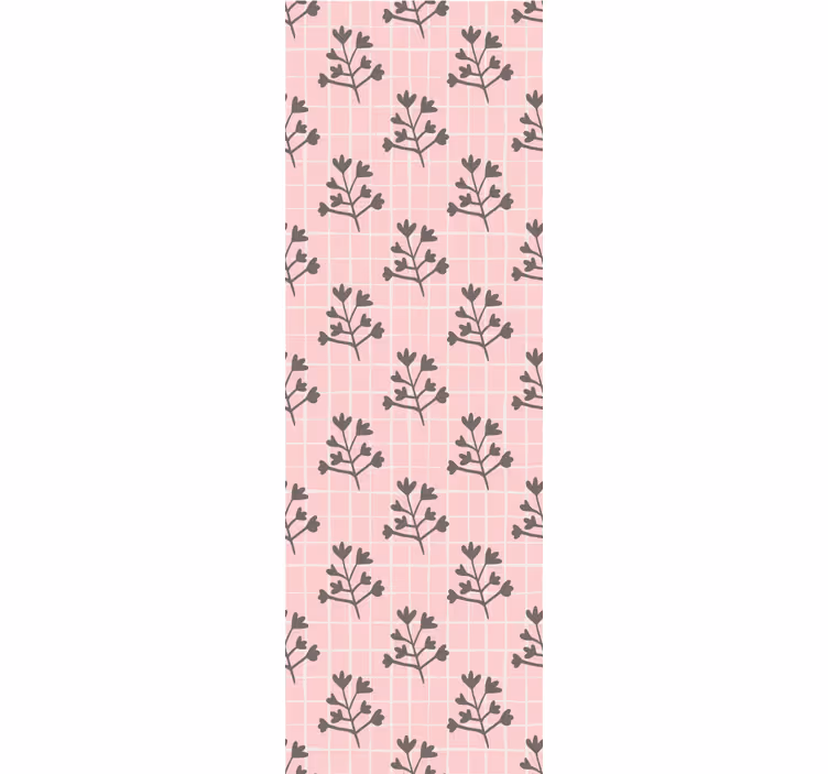 Tapeta liście wzór siatki botanicznej - TenStickers