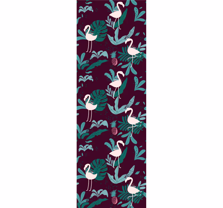 Tapeta zwierzęta flamingo tropikalne - TenStickers