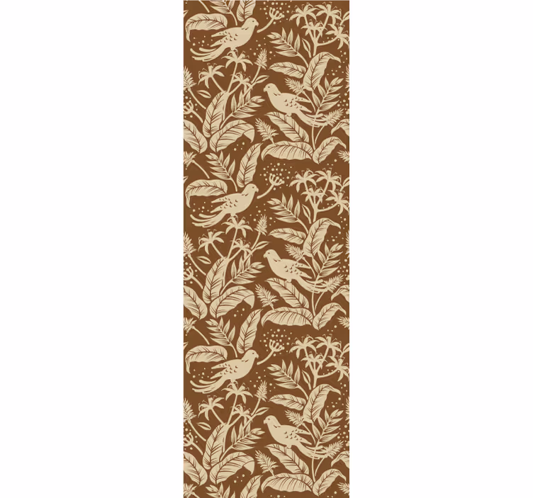 Tapeta zwierzęta wzór botaniczny ptaków - TenStickers