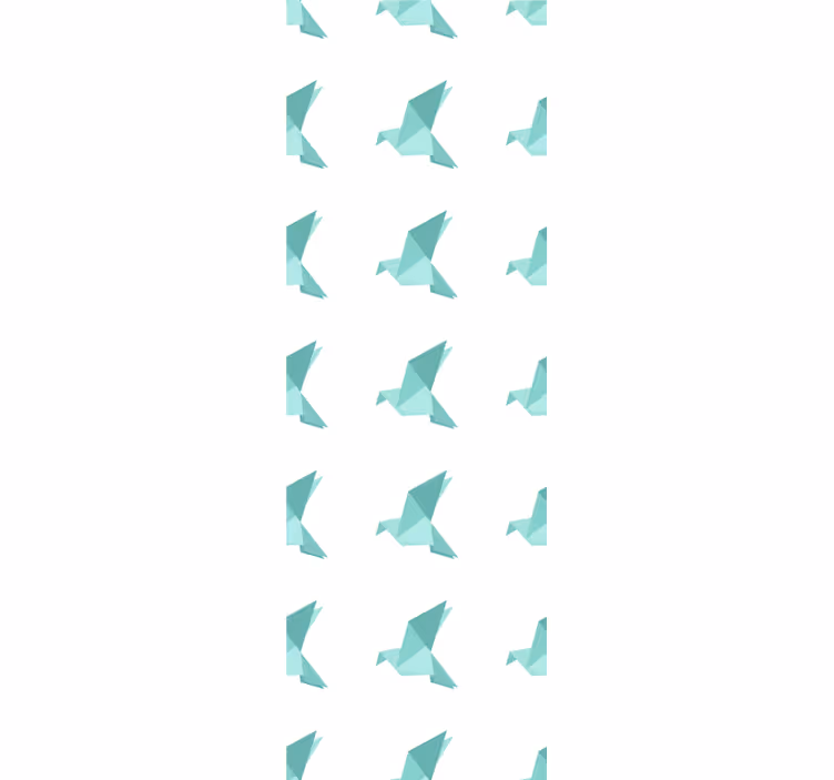 Tapeta dla dzieci wzór ptaków origami - TenStickers