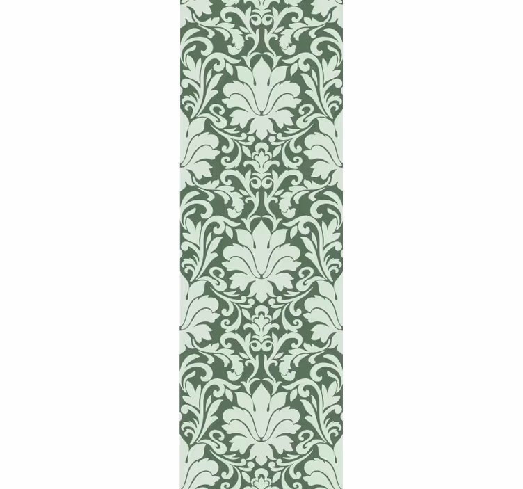 Tapeta kwiaty elegancki motyw liści - TenStickers