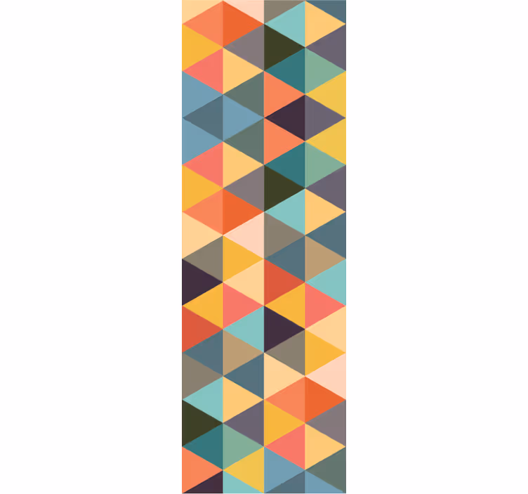 Tapeta do salonu wielokolorowe wzory geometryczne - TenStickers