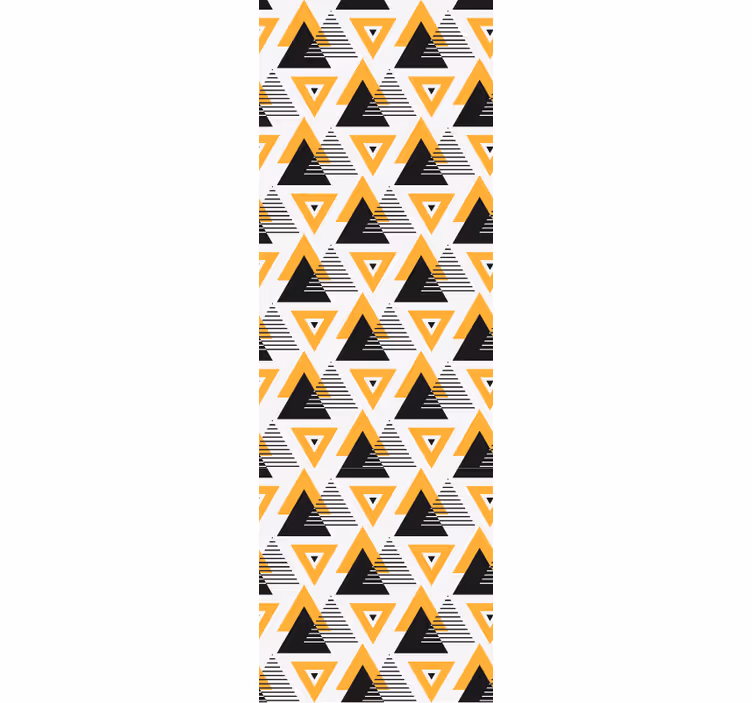 Tapeta geometrczyna fuzja geometryczna trójkąta - TenStickers