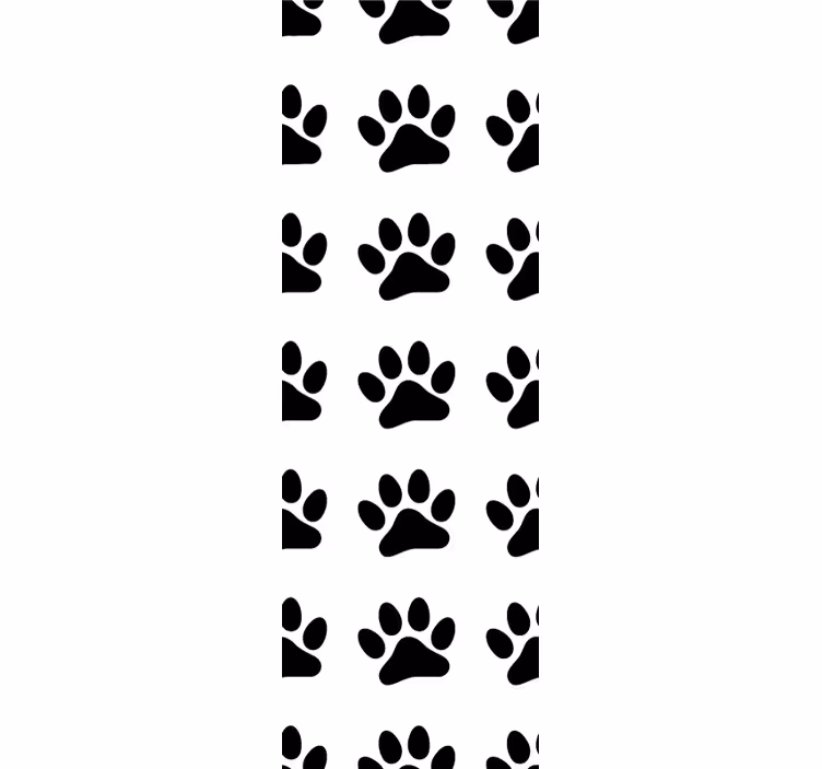 Tapeta koty projekt wzoru łapy - TenStickers