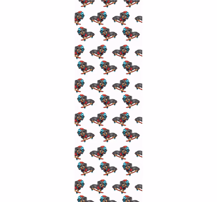 Tapeta pies psia jazda na deskorolce - TenStickers