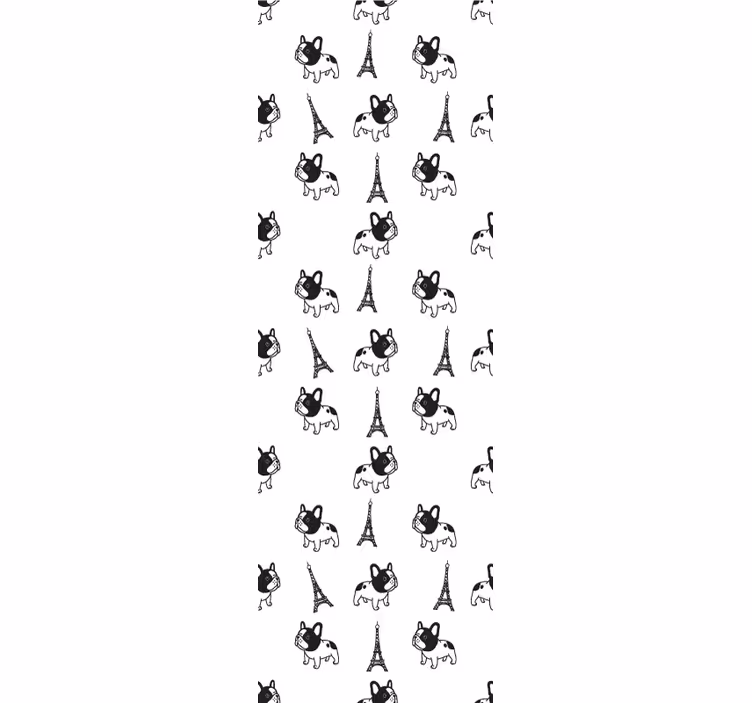 Tapeta pies paryskie psiaki - TenStickers