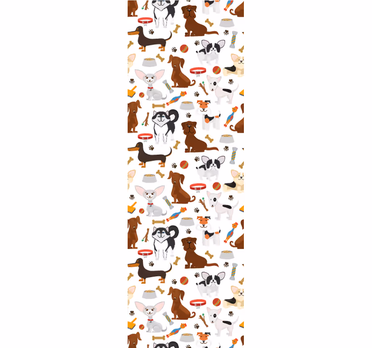 Tapeta pies psie postacie - TenStickers