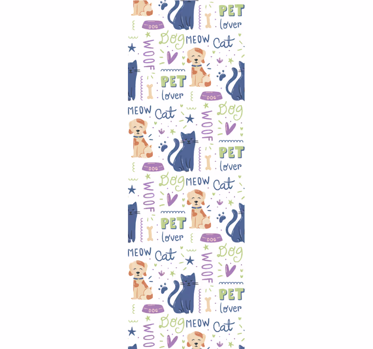 Tapety ze zwierzętami wzór dla miłośnika zwierząt - TenStickers