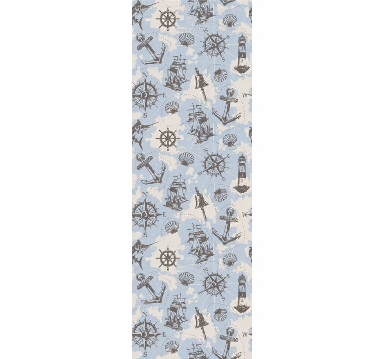 Tapeta do salonu motywy marynistyczne - TenStickers