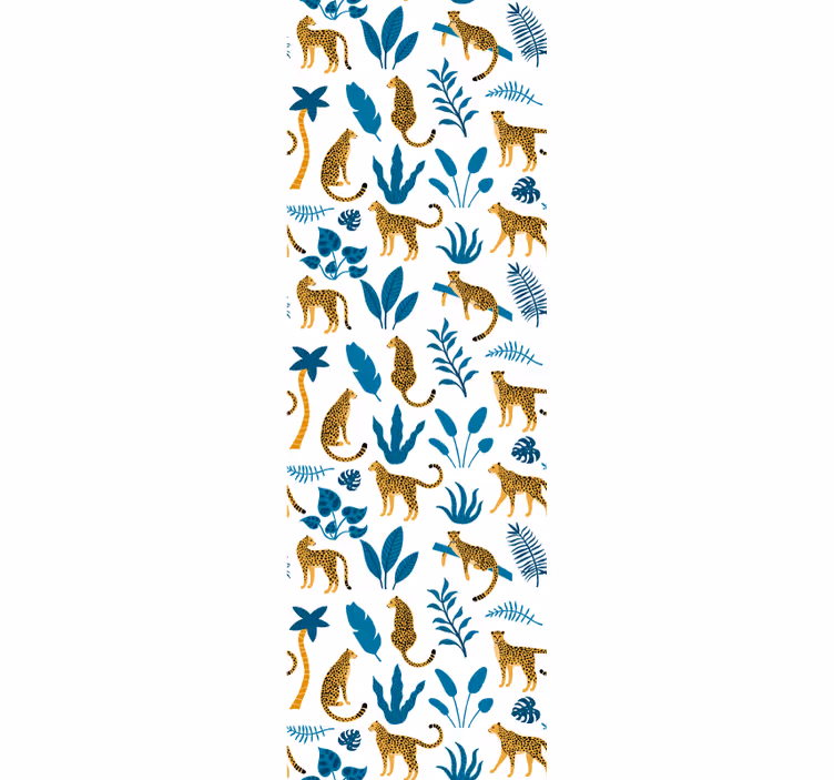 Tapeta zwierzęta flora fauny dżungli - TenStickers