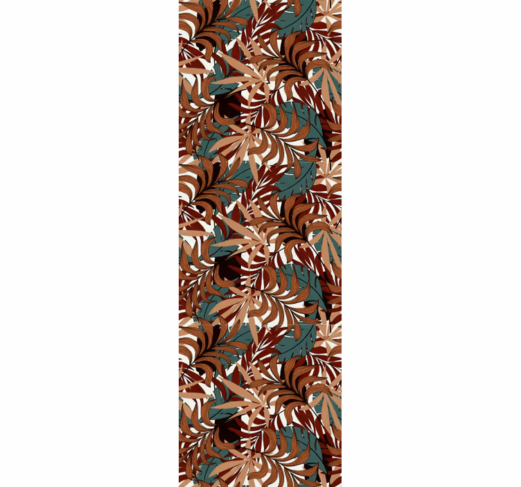Tapeta liście abstrakcyjny mural botaniczny - TenStickers
