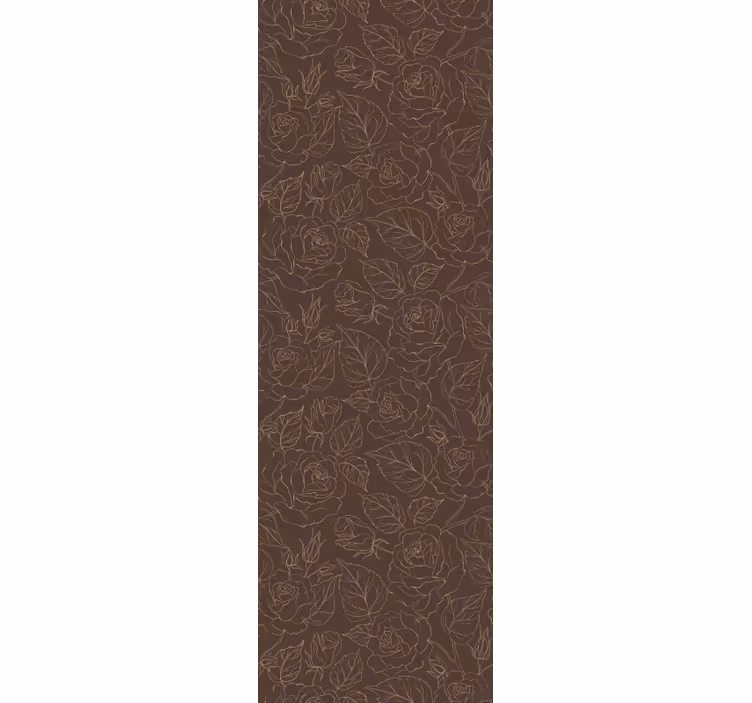 Tapeta kwiaty różany minimalistyczny wzór - TenStickers