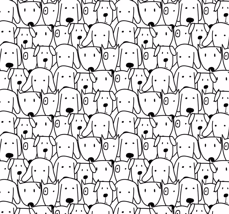 Tapeta pies ilustracja psa - TenStickers