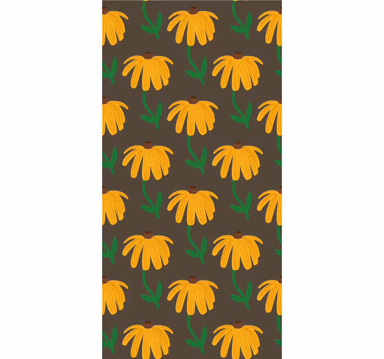 Tapeta kwiaty kwiatowy wzór godła - TenStickers