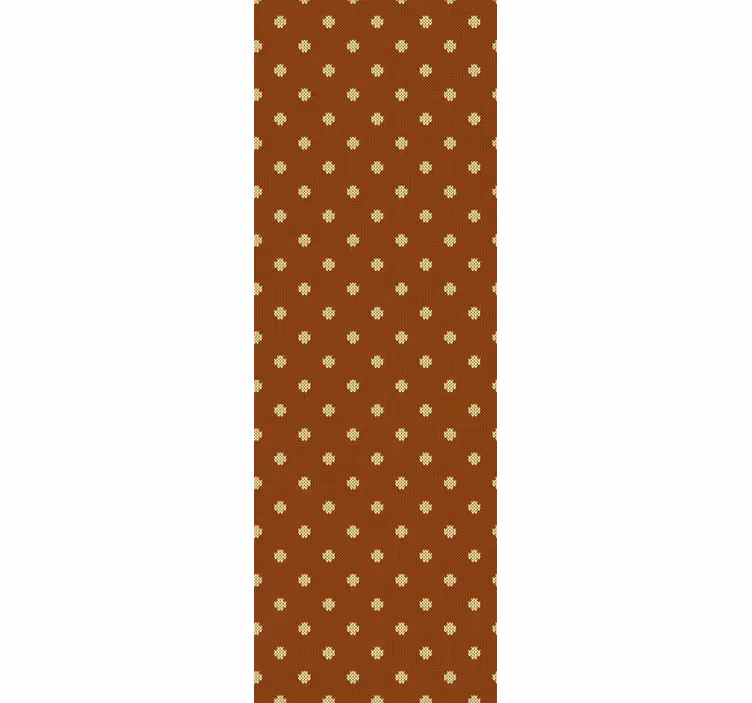 Tapeta do gabinetu brązowy wzór krzyża - TenStickers