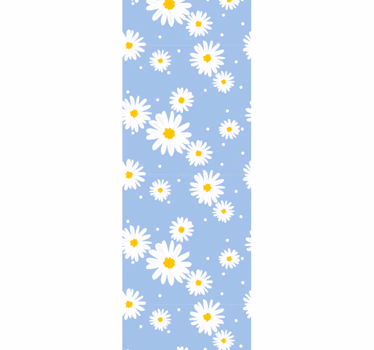 Tapeta kwiaty motyw stokrotki - TenStickers